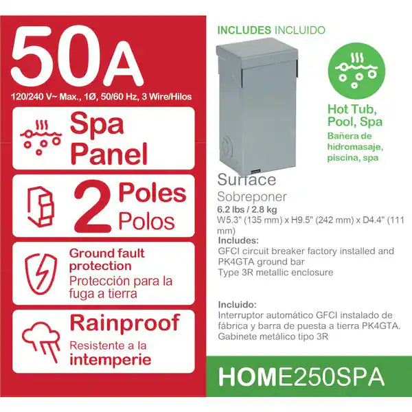 GFCI 50 Amp Breaker w/ All Weather Box