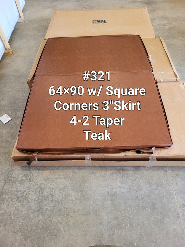 Hot Tub Cover 64"x90"  with Square Corners Brown (local pickup ONLY) #321